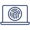 Experlogix Icons-Computer Screen Finger Print-Indigo