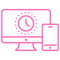 Experlogix Icons-Monitor and Phone Clock-Dragonfruit Experlogix Icons-Monitor and Phone Clock-Dragonfruit