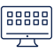 Experlogix Icons-Monitor with Boxes-Indigo Experlogix Icons-Monitor with Boxes-Indigo
