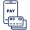 Experlogix Icons-Phone and Credit Cards-Indigo