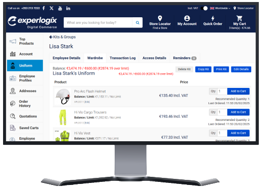 Uniform Management Mock Up Uniform Management Mock Up