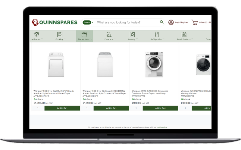 QuinnSpares screenshot